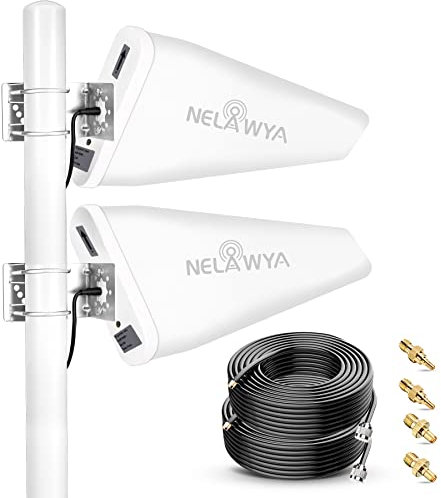 Nelawya 5G 4G LTE Log Dipôle Array Antenne périodique d'extérieur High Gain 7-12 dBi Antenne directionnelle externe MIMO avec câble Low Loss de 10 m compatible avec modem routeur 5G 3G 4G LTE |