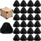 ZENFUN 200 Stück Verpackungskantenschutz, Robuster Kunststoff Eckenschutz für Versandkartons, Schwarz, 6 cm L x B x H
