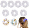 Scrunchies Set, YSYZM 9 Stück Scrunchies Weiß zum Färben, Haargummi Scrunchie Baumwolle zum Bartiken für Mädchen und Damen