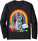 Russische blaue Katze Ostereier Hase Langarmshirt