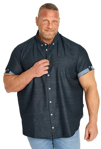 BadRhino Big & Tall Navy Slub Shirt - Men's - Plus Size Curve