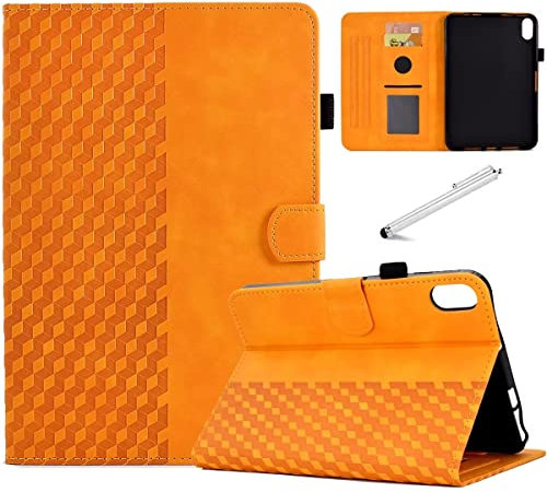 Fancity Hülle für iPad (A16) 11. Generation 11 Zoll 2025, iPad 10. Generation 10,9 Zoll 2022, Synthetisches Leder Intelligent Schlaf/Wach Schutzhülle mit Kartensteckplatz Hülle, Yellow