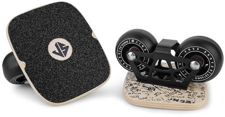 Free Skates Tragbare Roller Road Drift Skates Platte, mit Ahorn Deck Anti-Rutsch, Board Split Skateboard mit PU-Rädern High-End-Kugellager (Schwarz)