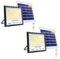 2x Foco Proyector 300W 340LED con Panel Solar Fotovoltaico, Mando a Distancia y Sensor de Encendido Automático. Foco Solar IP67 con Luz Blanca, Iluminación de Exterior, Patio, Jardín, Camino, Garaje