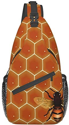 Bees and Hive Sling-Rucksack, Brust-Umhängetasche, lässiger Tagesrucksack für Männer und Frauen