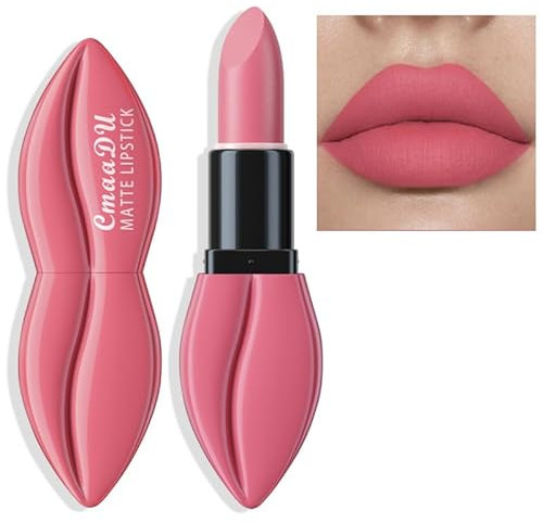 Allbestaye Lippenstift Geschenkset, 6 Farben Matter Lippenstift Samtstruktur Feuchtigkeitsspendender Diamant-Lippenstift Langlebiger wasserfester Lipgloss Valentinstagsgeschenk… (5#)
