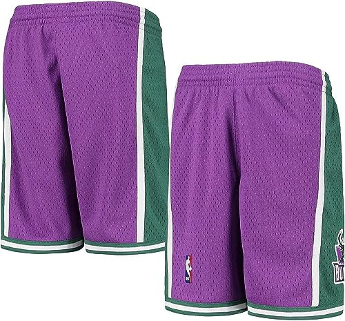 NBA Youth 8-20 Hardwood Classic Official Swingman Shorts, Milwaukee Bucks Violett, Mittel