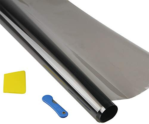 Tönungsfolie Fenster Anti-Kratzer Tönungsfolie Rolle für Auto, Sonnenschutzfolie Fenster innen, Tönungsfolie Auto(Transmission: 5%, Limo Black Tint)