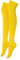 Alanna Jones Girls Ladies Women Plain Over The Knee High Microfiber Socks Cotton Rich Thigh Socks Leg Warmer for Casual Daily Wear UK Size 4-6.5 (Yellow)