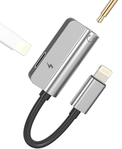 Adattatore Aux Jack Cuffiette Auricolari Cavo Lightning Accessori 3,5mm Cuffie Ricarica per Apple Iphone 14 13 12 11 Pro Max 7 8 Plus X SE XR per iPad Air Sdoppiatore Spinotto Headphone Caricabatterie