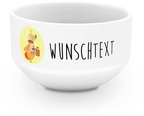 Mr. & Mrs. Panda Müslischüssel Glühwürmchen - Personalisierte Geschenke, Falter, Liebesspruch, Müslischale, Suppenschüssel, Lieblingsmensch, Schüssel Personalisieren, Leuchten, Liebe, Schale