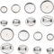 SUNNYCLUE 1 Box Mit 40 Broschenrohlingen Aus Edelstahl Cabochon Lünetten Runde Anstecknadel Broschenverschlüsse Anstecknadeln Cabochon Scheibensockel Flache Lünettenschalen Für Die Schmuckherstellung