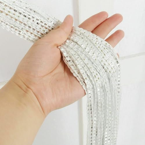 Youyijia 2pcs Bead String Curtains Hanging Beaded Curtain 100 x 200cm Door Fly Screen Curtain Beaded Bedroom Curtain Window Room Divider For Home And Wedding Curtain Decoration String Door Curtain