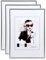KM FOTO Set Moderner Glas Bilderrahmen NLS aus Kunststoff Perfekt für Fotos Poster und Wanddeko Collage: Farbe: 3er Pack Silber | Format: 40x60
