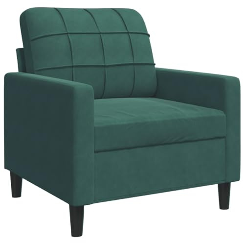 Willood Sessel Sofa Couch Dunkelgrün 60 cm Samt