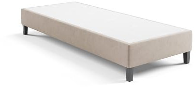 Best for Home Hotelbett Boxspringbett Bettgestell Boxspringgestell 100x200 cm Beige Boxspring Rahmen ohne Matratze