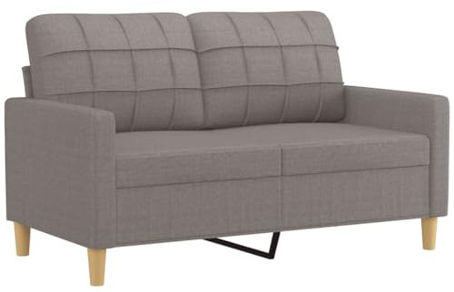 ULUYYUC Wohnzimmer Möbel Bodensofa Sofas & Couches Schlafcouch - 2-Sitzer-Sofa Taupe 120 cm Stoff für Terrasse Party Garten Lounge