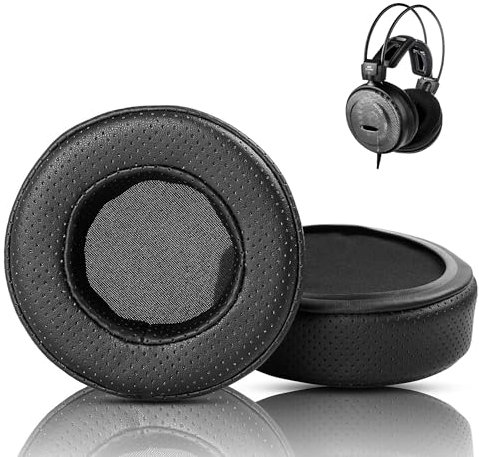 XRHTONG ATH-D700X Atmungsaktive Ersatz-Ohrpolster kompatibel mit Audio-Technica ATH-ADG1X, ATH-AD500X, AD1000X, AD2000X Kopfhörern, Ohrpolsterkissen (Perforiertes Proteinleder/Memory-Schaum)