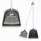 KMJ Grey-1 Pack Long Handled Dustpan and Brush Sets, Portable Cleaning Brush and Pan Set-Durable Bristles & Easy Sweep Due to Rubber Blade- Lightweight Design Broom and Dustpan Set Long Handled