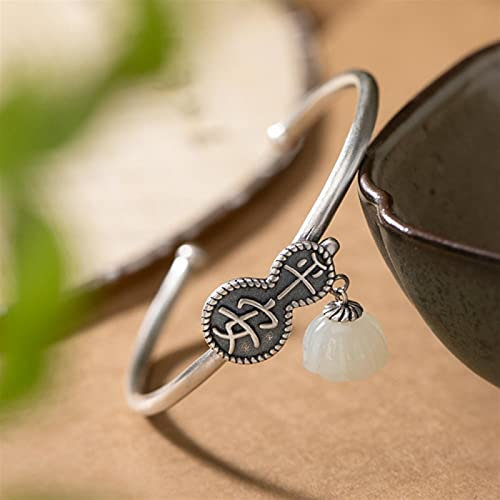 Accessories Bracelet Bracelet s925 Bracelet en Jade hétien Naturel Gourde Bracelet pour Femme