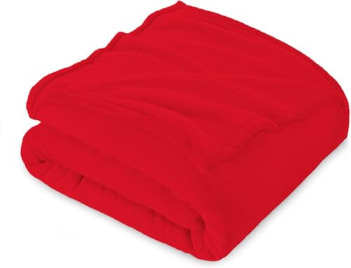 HOME SOLAZZIA Manta Franela Suave 130 x 160 cm para Cama 90 y sofá, Manta de Microfibra, Suave, Cálida, Super Caliente para Adulto y Niño,Sin Arrugas(Fucsia 130 x 160 cm)
