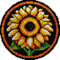 veirousa Round Sunflowers Latch Hook Kits for Adults Kids Beginners Plants Latch Hook Rug Kit Floral Pre-Printed Hook and Latch Carpet Making Kits Cross-Stitch DIY Wall Hanging Crochet Set 19x19 in.