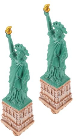 PRETYZOOM 2 Stück Kunstharz Figur Statue der Freiheit als Tischdeko