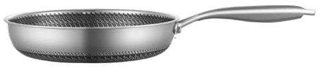 Large Capacity Steak Pan Anti Scratch Omelette Pan Non Stick Pan Cooking Pan Steak Fryer High Temperature pragmatic Pot Frying Pan With Handle Ideal For Frying Steaks And Preparing Dishes(Silver 30cm)