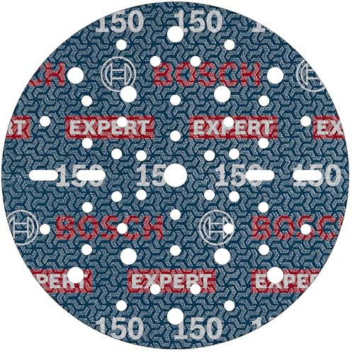 Bosch 6x EXPERT O780 Folienschleifscheibe, 150 mm (für Hartholz, Farbe auf Holz, Ø 150 mm, Körnung 150, Professional Zubehör Exzenterschleifer)