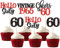 Xsstarmi 24 Pack 60th Birthday Cupcake Toppers Red Glitter 60 Hello Sixty Vintage 1965 Cupcake Picks Cheers to 60 Birthday Cake Decorations for 60 Fabulous Happy 60th Birrthday Party Supplies