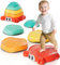 Lehoo Castle Balanciersteine für Kinder, Rutschfeste Stapelsteine Balanciersteine Set Für Drinnen und Draußen, Stepping Stones, Outdoor Spielzeug ab 2 Jahre, Gartenspielzeug Kinder