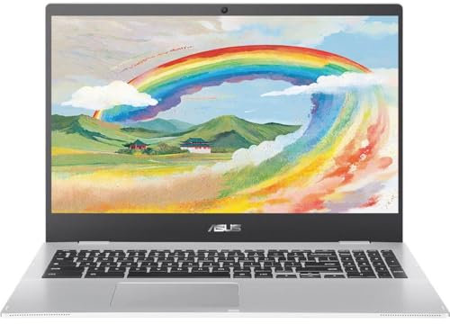 ASUS Chromebook CX1 Laptop, 15,6 FHD (1920 x 1080) Display LED, processore Intel Celeron N4500, 8 GB RAM, 64 GB eMMC, Chrome OS, argento, TWE 64 GB Micro SD Card