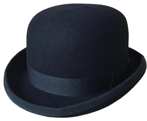 WUFANGBU Fedora Trilby Filzhut Hut Herren-Zylinder Jazzhut L(58-60Cm) 70Fmz309-Schwarz