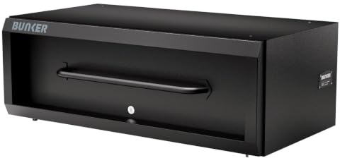 BUNKER K1 Van Storage Drawer - Lockable Heavy Duty Tool Box with GPS Holder | Black Heavy-duty lockable toolbox with foam-lined smooth glide drawer, fixing points and Sold Secure & Secured by Design.