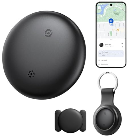 Android Tracker Tag compatible with Google Find My (Find Hub), Smart Tag replaceable battery (Android Only), IP68 Waterproof, Item Finders for wallets, bikes, keys, luggage, and backpacks (1 pack)