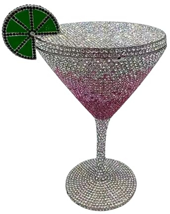 Generisch Women Cocktail Strass Tasche Cocktail Tasse Strassklemme Geldbörse Lustiges Kristall Diamant Geldbörse Hochzeitsfeier Abschlussball Handtasche Handtasche