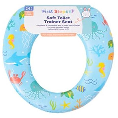 MAXPERKX Kids Trainer Soft Foam Padded Toilet Seat Children Baby Toddler Potty Training Unicorn Kids Kid Toddlers Pee Padded Fun Toilet Seat Soft Trainer Padded Bathroom (Blue)