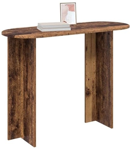 vidaXL Konsolentisch Altholz 100 x 39,5 x 75 cm Holzwerkstoff, Moderner Konsolentisch, schmal für den Eingangsbereich, minimalistisches Flurmöbel, Zeitloser Stauraum