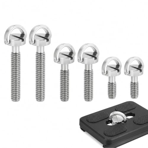 6 Stück 1/4 Zoll Schraube Schnellverschluss Schraube, Kamera Stativ Schrauben, Gewinde Adapter Aus Edelstahl, Geeignet Für Kamera- Und Mikrofonhalterungen