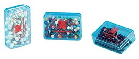 ALCO-Albert 814 - Landkartennadeln Ø 8 x 16 mm, Dose à 20 Stück, hellblau
