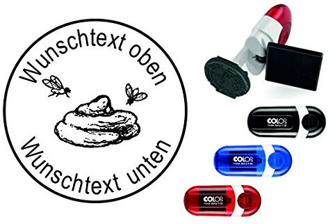 Geocachingstempel « HUNDEHAUFEN » mit persönlichem Cachernamen/Nickname - Runder Stempel Geocaching Pocketstempel Logbuch - Hunde
