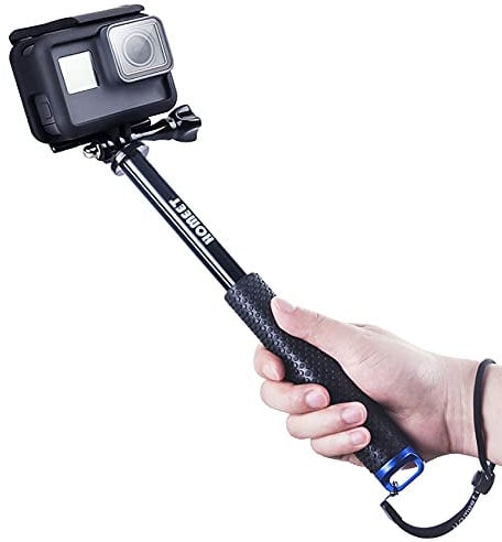 Homeet 49CM Erweiterbar ActionCam Selfie Stick Self Portrait Wasserdicht Einbeinstativ für SJCAM, YI 4K, Victure, Qumox, Crosstour, Apeman