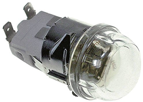 Cookmax Backofenlampe max. Temperatur 300°C E14 230V 25W Anschluss Flachstecker 6,3mm Hartglas Einbau ø 35,5mm E14 komplett