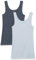 Amazon Essentials Women's Slim-Fit Vest, Pack of 2, Charcoal Heather/Ice Blue Heather, S