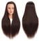 Traininghead 26-28 Mannequin Head Hair Styling Training Head Manikin Cosmetology Doll Head Synthetic Fiber Hair Hairdressing Training Model with Clamp Stand