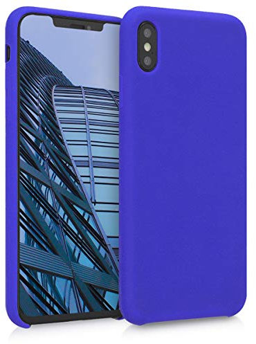 kwmobile Cover per Apple iPhone XS Max Custodia - Back Case per Smartphone in Silicone TPU - Protezione Gommata - blu baltico