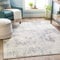 Livabliss Phuket Wohnzimmer Teppich modern – Abstrakt Design in Marmor Optik für Wohnzimmer 130x180 cm, Esszimmer, Schlafzimmer - Marmor Teppich groß, weicher Teppich Kurzflor Grau, Silber, Elfenbein