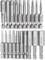 Gasea 20pcs Hex Head Allen Wrench Drill Bit Set 2.3 Long 1/4 Shank Quick Release Magnetic Screwdriver Bits Set (10pc Metric + 10pc SAE)