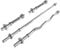ScSPORTS® Hantelstangen - Set, inkl. Langhantelstange 160cm, Curlstange 120cm, 2 x Kurzhantelstange, 30mm, Gerändelt, Stahl, Verchromt, Silber - Langhantel, SZ Stange (Stangen: Lang + Curl + 2 Kurz)