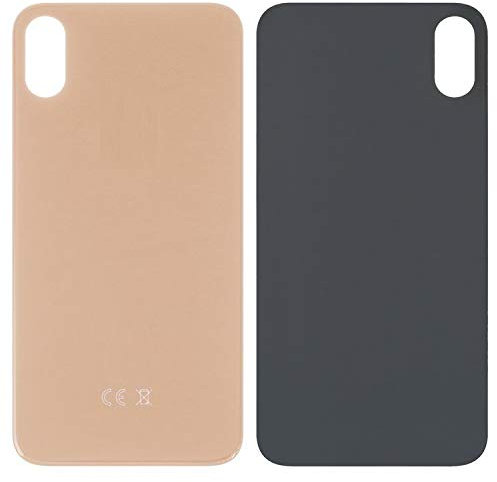 Gehäuse Backcover Akkudeckel Ersatzteile kompatibel mit iPhone XS (golden, keine Notwendigkeit, das Kameraglas zu entfernen, großes Loch)
